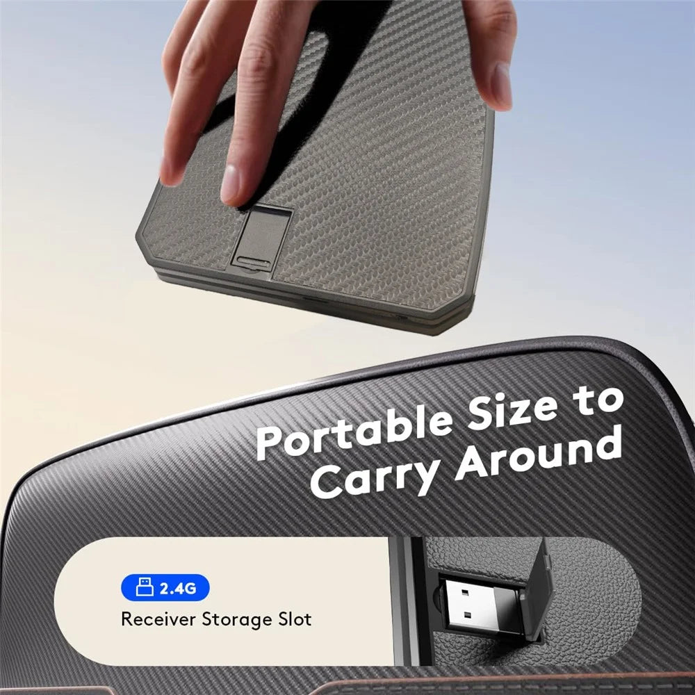 JOM223 V-Shape Ergonomic Foldable Keyboard Wireless 2.4G Dual Mode Bluetooth-compatible Keyboard for iPad Tablet Laptop - 6