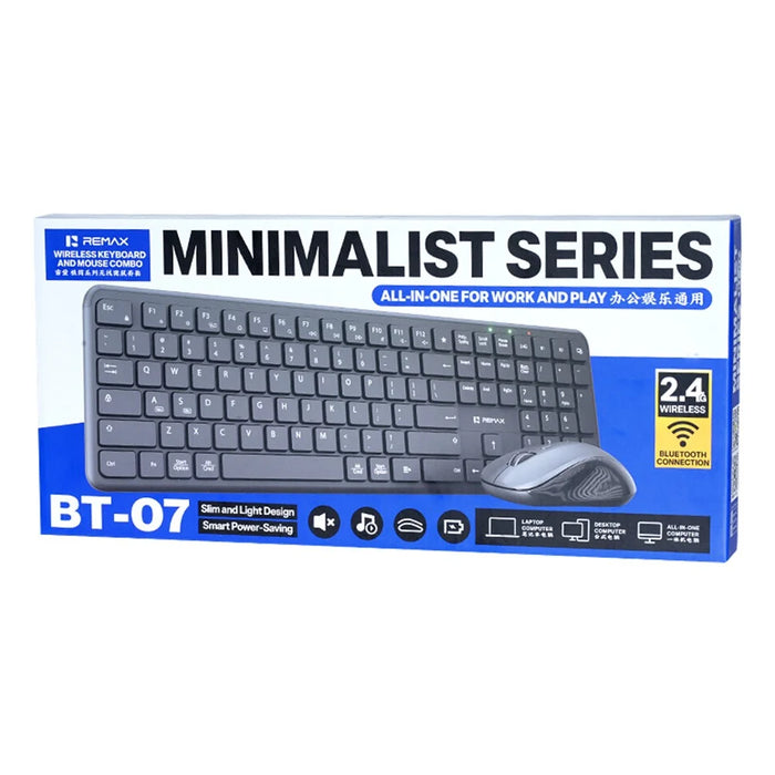 REMAX BT-07 2.4G / Bluetooth-compatible Dual Mode Wireless Keyboard with 1600DPI Mouse Combo Set - 7