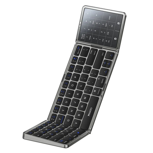 YESIDO KB49 Tri-fold Wireless Bluetooth-compatible Keyboard with Touchpad Numeric Keypad Keyboard for Phone Tablet PC - English - 1