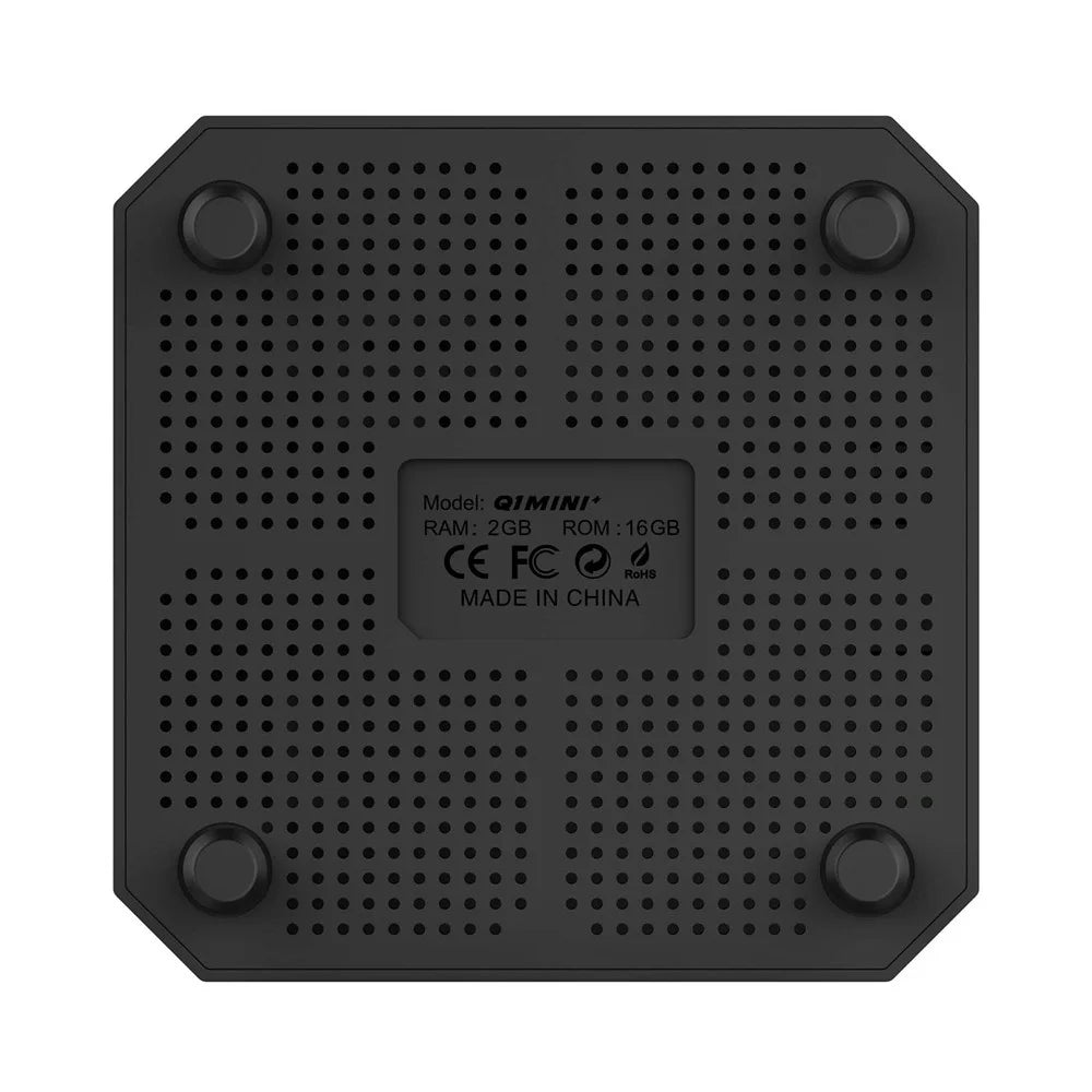 Q1 MINI+ 2G+16G TV Box RK3518 8K  /  4K WiFi 6 Dual Band Android 14 Bluetooth-compatible 5.4 Google Play Streaming Media Player - Black  /  EU Plug - 5