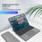 iBOX 11 Bluetooth-compatible Keyboard Foldable Leather Case Stand with Touchpad Wireless Keyboard for Tablet - Grey - 5