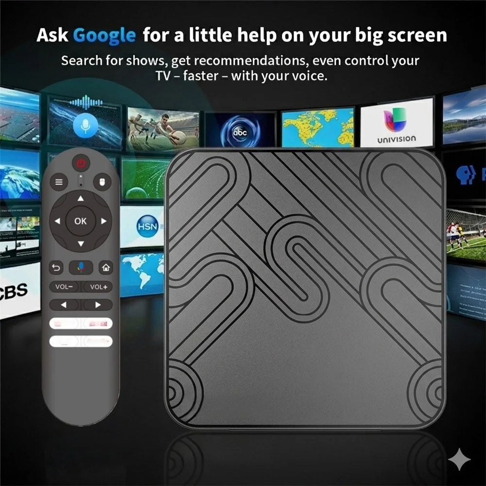 X99 MAX 2+8GB Android 14 TV Box RK3518 WiFi 6 4K HD Media Player with Bluetooth-compatible 5.0 Voice Remote Control - Black  /  US Plug - 3