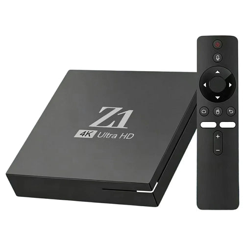 Z1 1+8GB Android 15.0 TV Box 4K Ultra HD WiFi 6 Dual Band 2.4G / 5G Bluetooth-compatible Voice Remote - Black - 1