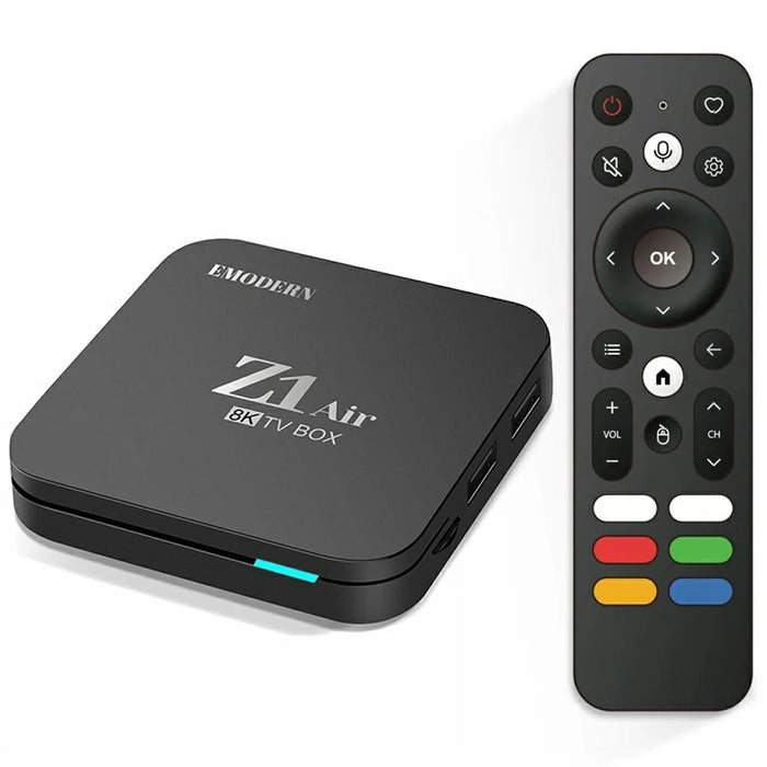 EMODERN Z1 AIR 2+8GB Android 15.0 TV Box 8K Ultra HD 2.4G  /  5G WiFi Bluetooth-compatible Voice Remote - Black - 1