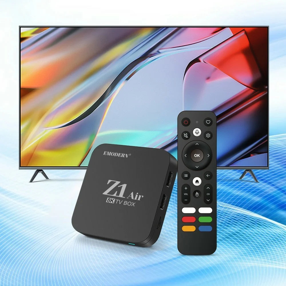 EMODERN Z1 AIR 2+16GB Android 15.0 TV Box 8K Ultra HD 2.4G  /  5G WiFi Bluetooth-compatible Voice Remote - Black - 5