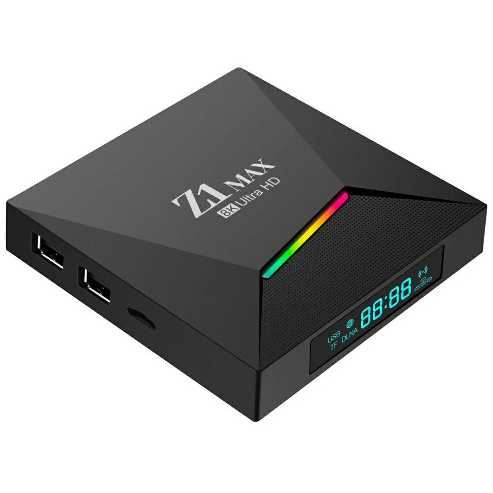 Z1 MAX 2+8GB Android 15.0 TV Box 8K Ultra HD Dual Band WiFi 6 2.4G / 5G Bluetooth-compatible Voice Remote for Home Entertainment - Black - 1