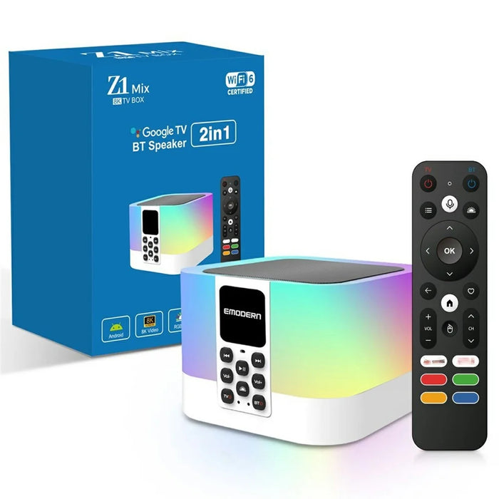 EMODERN Z1 MIX 2+16GB 8K TV Box Android 15.0 WiFi 6 2.4G / 5G Bluetooth-compatible Speaker with Voice Remote - 1
