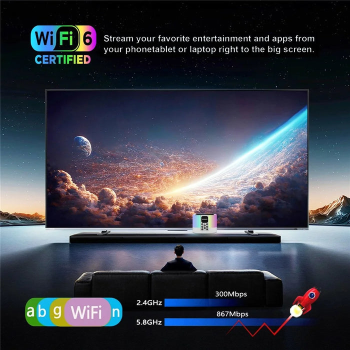 EMODERN Z1 MIX 2+16GB 8K TV Box Android 15.0 WiFi 6 2.4G / 5G Bluetooth-compatible Speaker with Voice Remote - 5