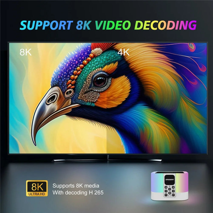 EMODERN Z1 MIX 2+16GB 8K TV Box Android 15.0 WiFi 6 2.4G / 5G Bluetooth-compatible Speaker with Voice Remote - 6