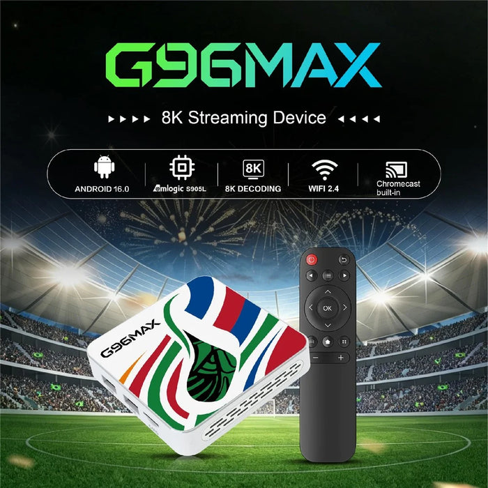 G96MAX Android 16 TV Box S905L 8K Media Player Streaming Device Built-in Chromecast, 8+128GB - US Plug - 4