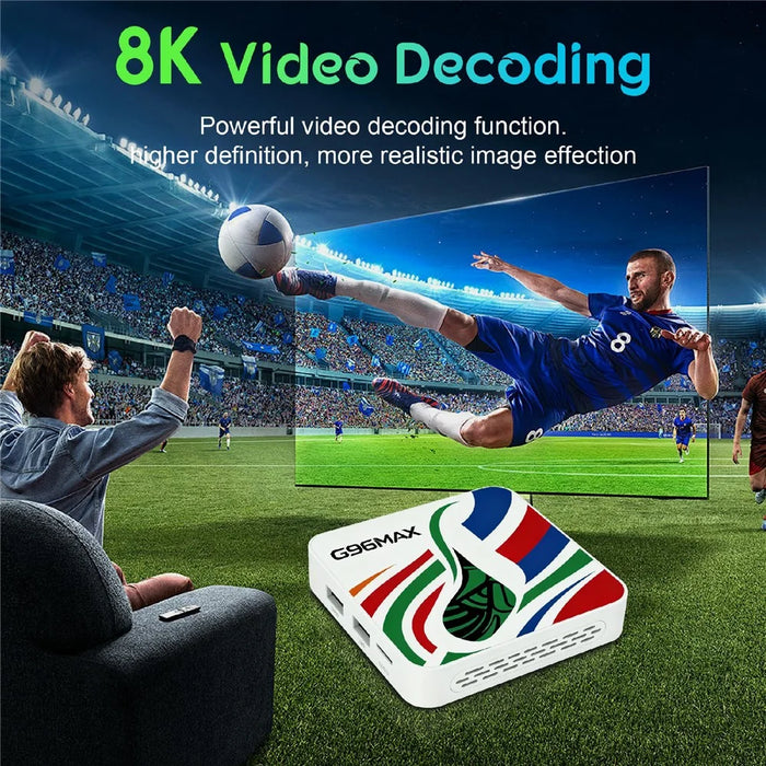 G96MAX Android 16 TV Box S905L 8K Media Player Streaming Device Built-in Chromecast, 8+128GB - US Plug - 5