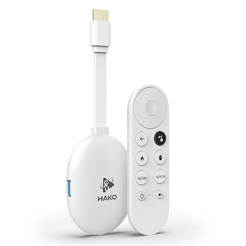 HAKO 2+8GB Android 14.0 TV Stick RK3518 Quad-Core 4K WiFi 6 Bluetooth-Compatible 5.4 with Remote - White - 1