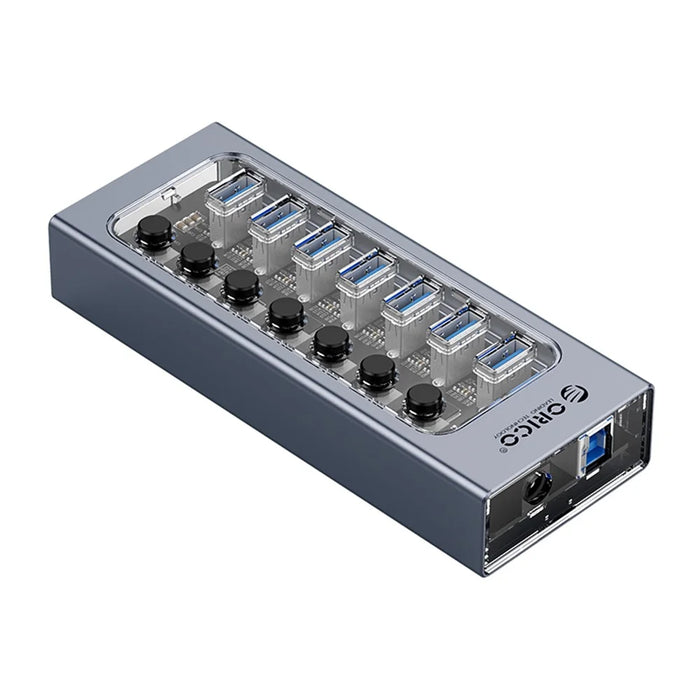 ORICO AT2U3-7AB Aluminum Alloy + PC USB3.0 Multi-port HUB with Individual Switches - 1