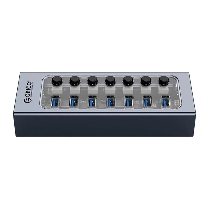 ORICO AT2U3-7AB Aluminum Alloy + PC USB3.0 Multi-port HUB with Individual Switches - 4