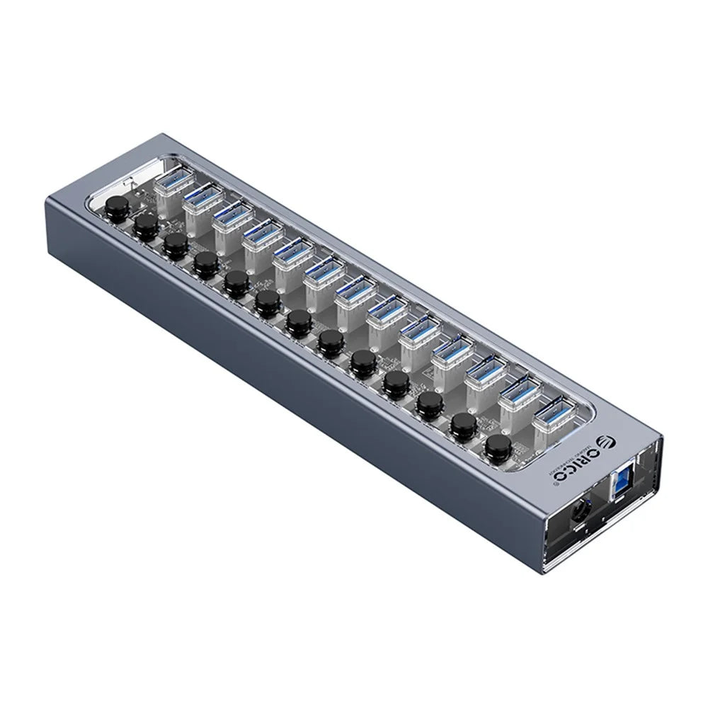 ORICO AT2U3-13AB Aluminum Alloy + PC USB3.0 Multi-port HUB with Individual Switches - 1