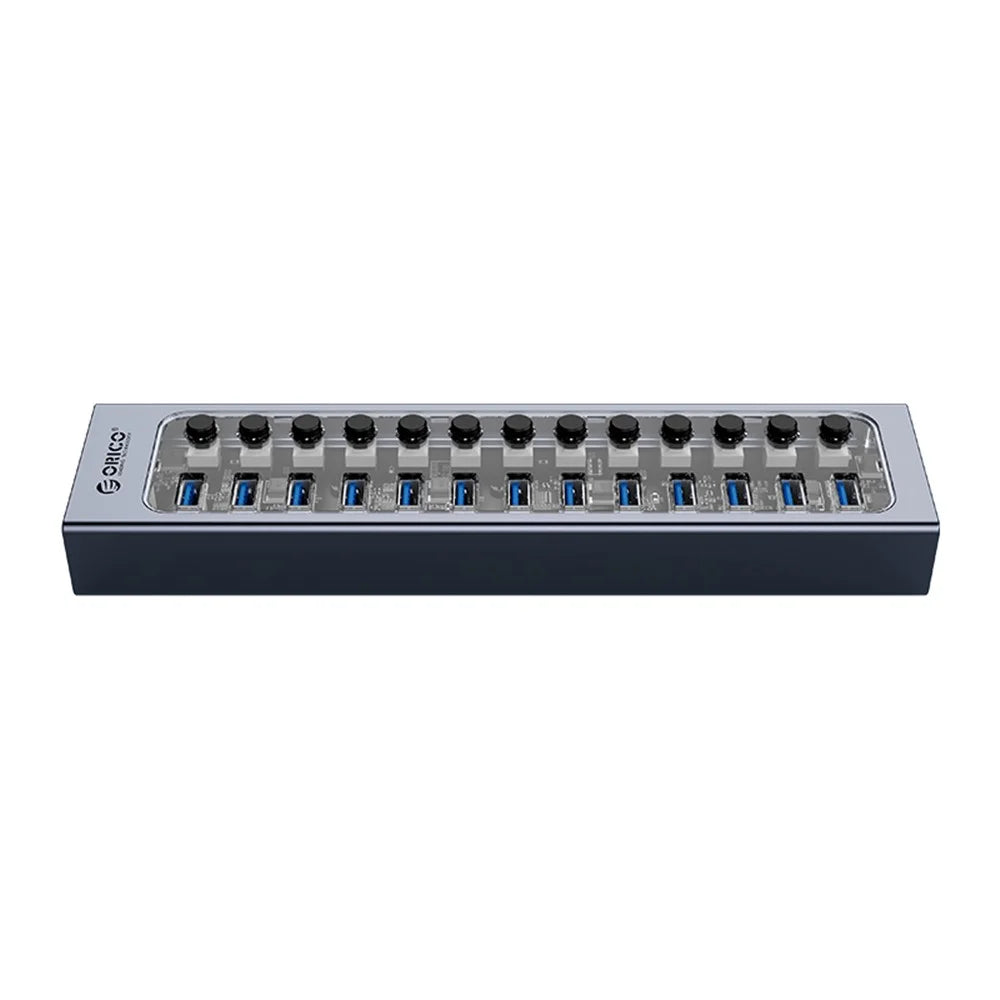 ORICO AT2U3-13AB Aluminum Alloy + PC USB3.0 Multi-port HUB with Individual Switches - 4