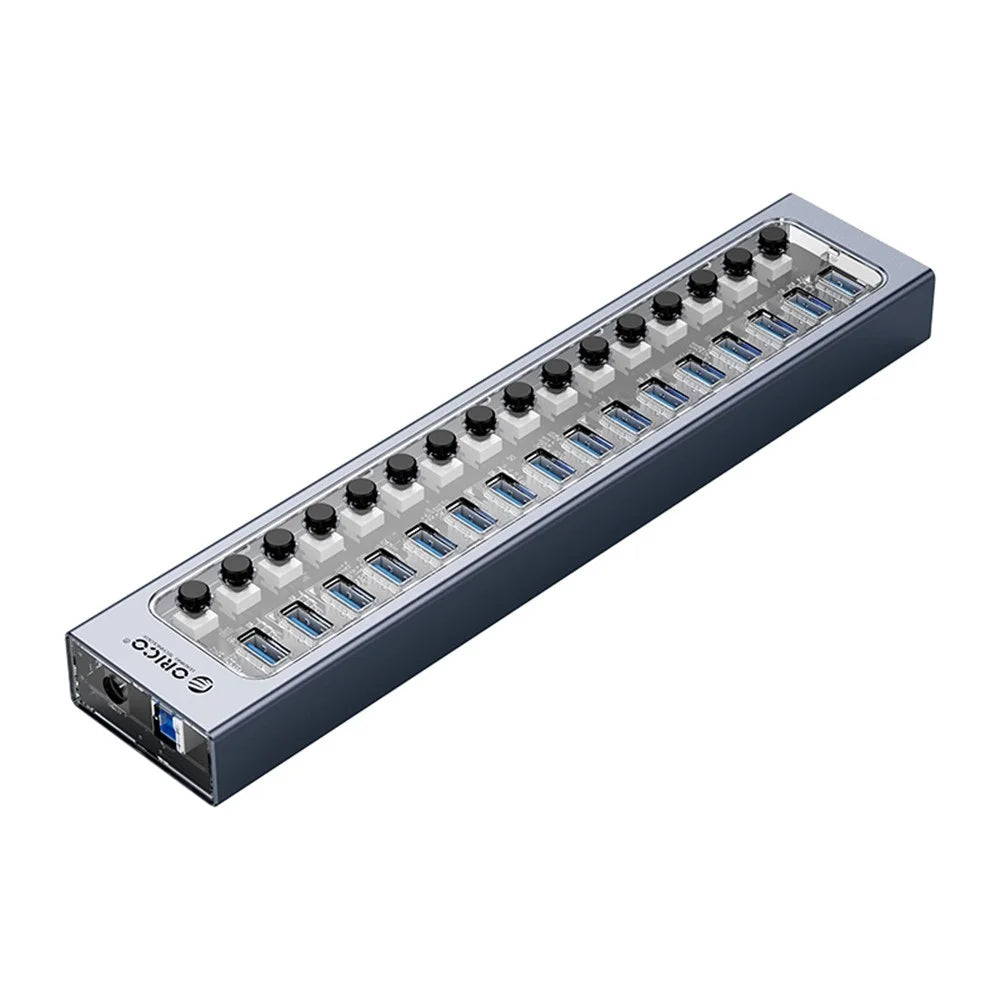 ORICO AT2U3-16AB Aluminum Alloy + PC USB3.0 Multi-port HUB with Individual Switches - 1