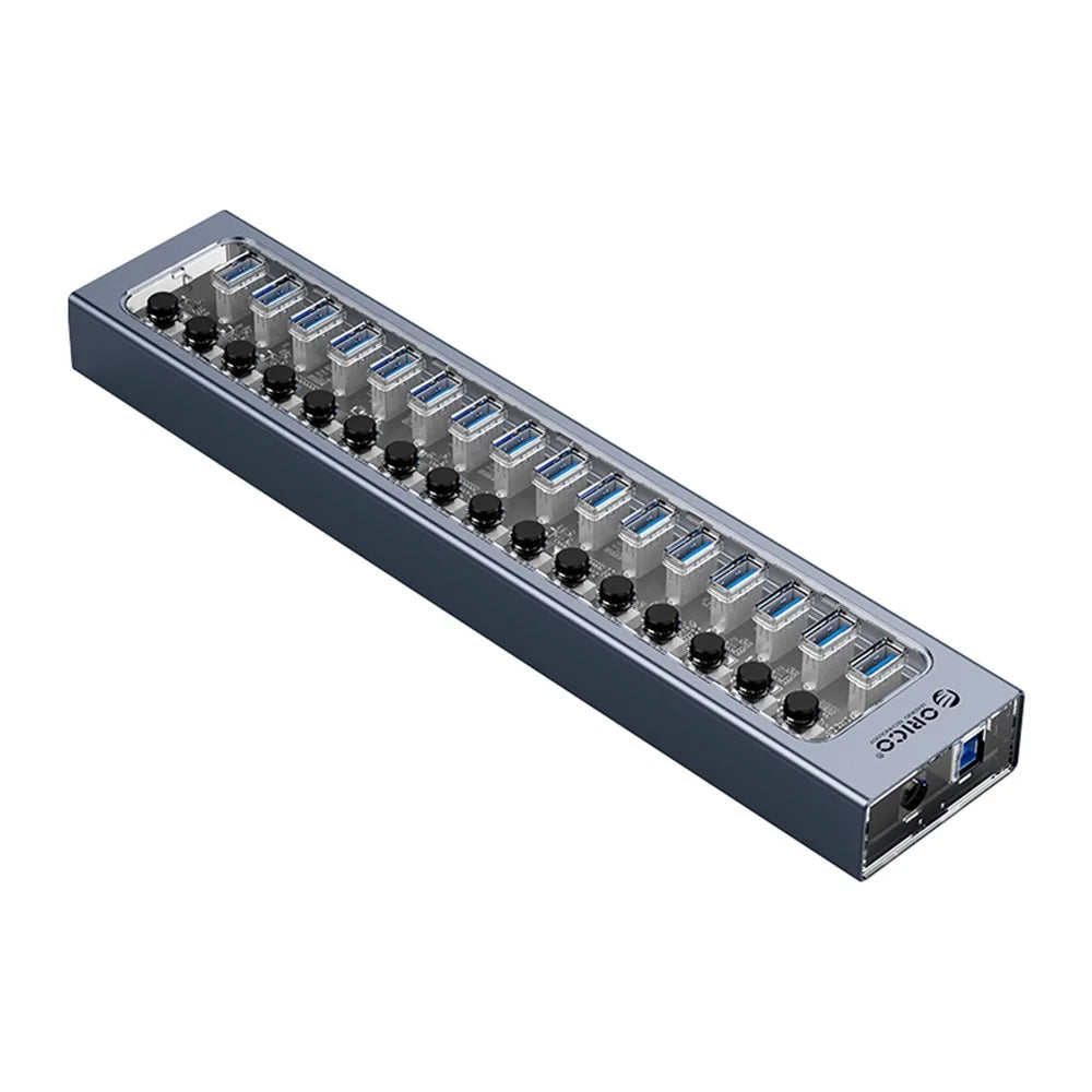 ORICO AT2U3-16AB Aluminum Alloy + PC USB3.0 Multi-port HUB with Individual Switches - 3