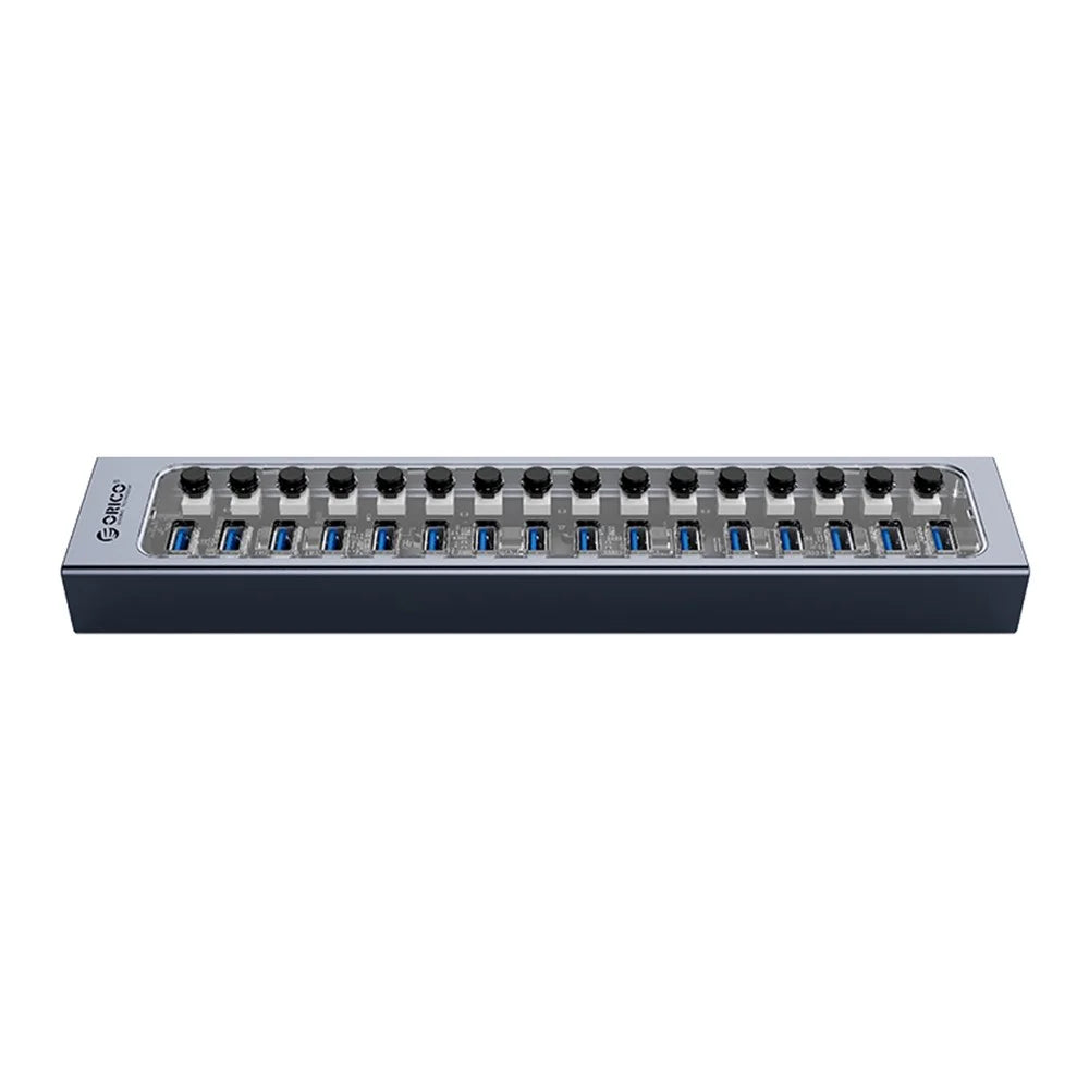 ORICO AT2U3-16AB Aluminum Alloy + PC USB3.0 Multi-port HUB with Individual Switches - 4