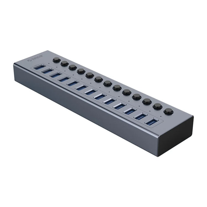 ORICO BT2U3-13AB Aluminum Alloy Multi-port HUB with Individual Switches, US Plug - 1