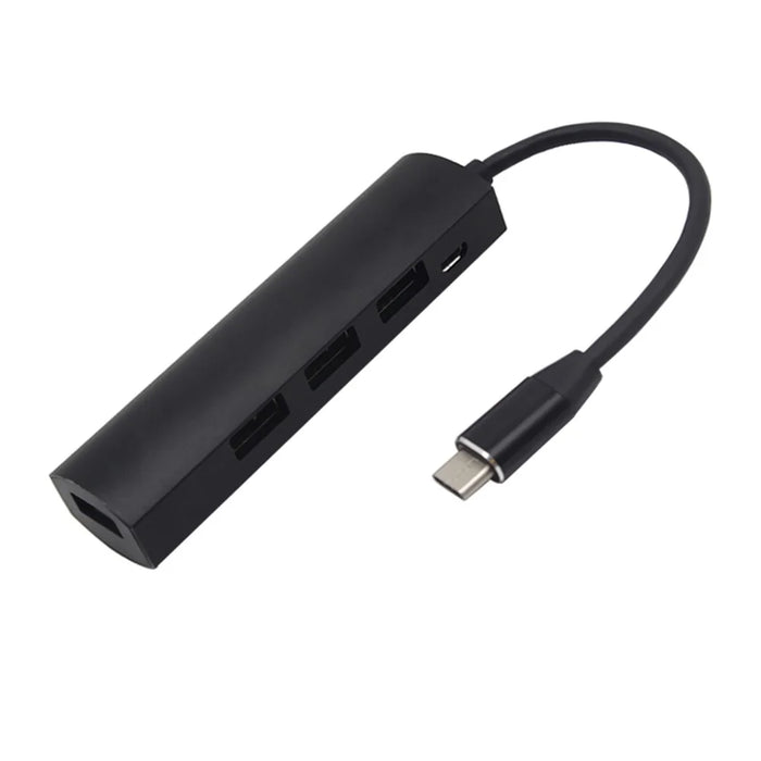 JW-331 USB-C Splitter Type-C 3.1 HUB Dock Adapter with 4-Port Type-C HUB USB 3.0 - Black - 1