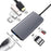 8-in-1 Type C Hub Adapter USB 3.0 RJ45 SD / TF Card Reader HD Type-C Port Docking Station - 2