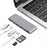 6-in-1 Type C Hub Adapter + 2*USB 3.0 + PD + SD/TF Card Reader Docking Station - Grey - 3