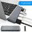 6-in-1 Type C Hub Adapter + 2*USB 3.0 + PD + SD/TF Card Reader Docking Station - Grey - 7