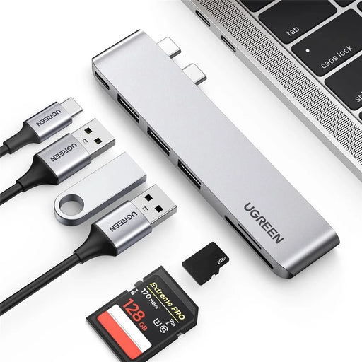 UGREEN 60560 USB-C Hub Splitter Adapter Thunderbolt 3 Dock Card Reader for MacBook Pro / Air - 1