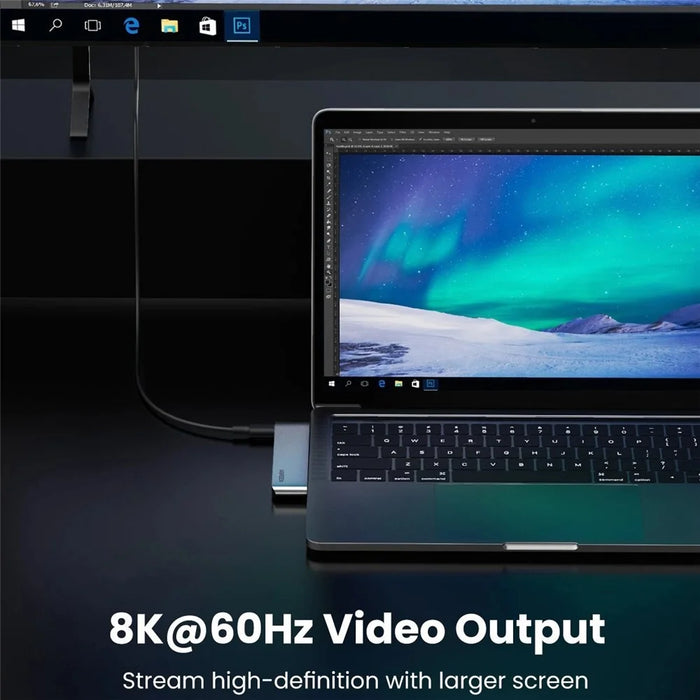 UGREEN 60560 USB-C Hub Splitter Adapter Thunderbolt 3 Dock Card Reader for MacBook Pro / Air - 3