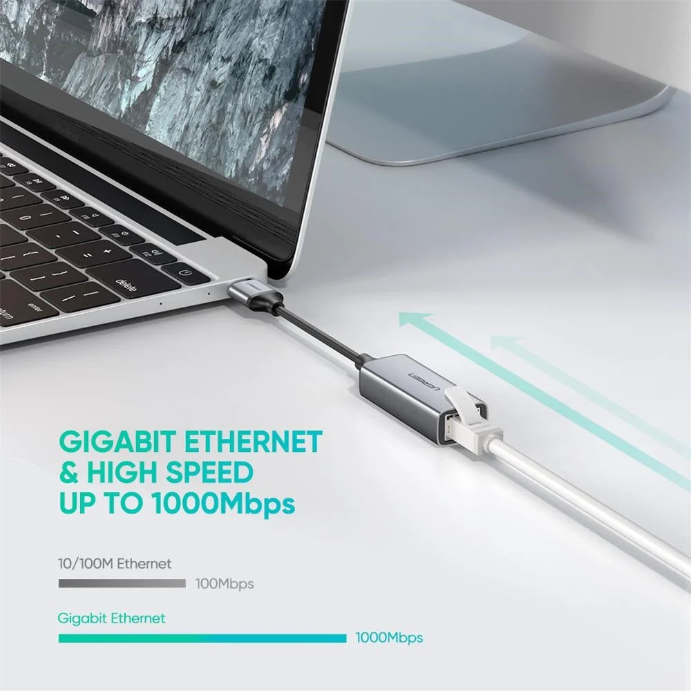 UGREEN USB 3.0 Ethernet Adapter USB 3.0 to RJ45 Gigabit LAN Network Card 10/100/1000 Mbps Ethernet Converter - 2