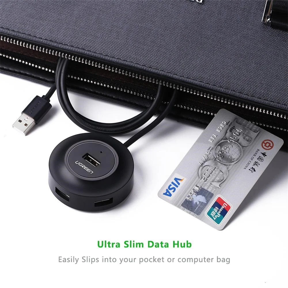 UGREEN 20277 4 Ports USB 2.0 Hub 480Mbps Data Transfer Adapter - 4