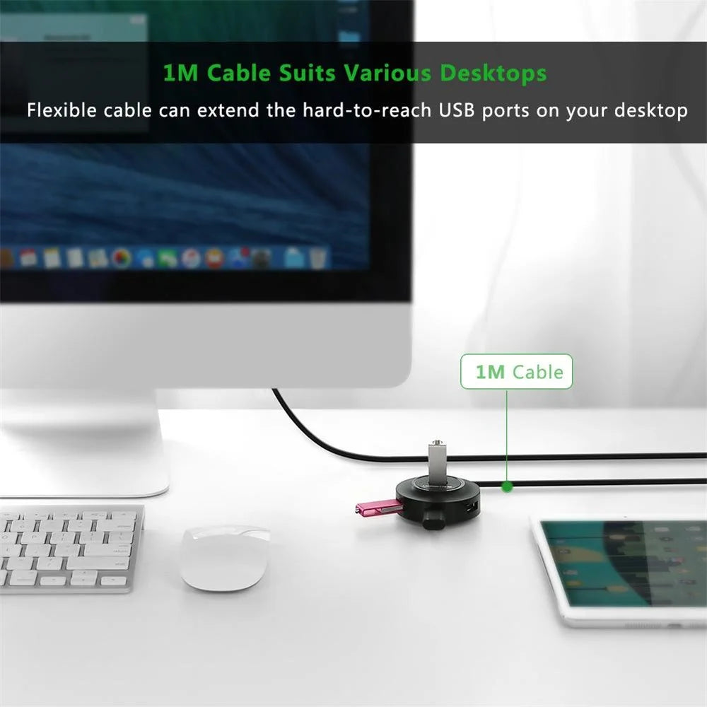 UGREEN 20277 4 Ports USB 2.0 Hub 480Mbps Data Transfer Adapter - 6