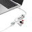 Type-C 5-in-1 Hub Splitter USB3.0 TF Memory Card Reader Adapter Docking Station for Phone Laptop - Black - 4
