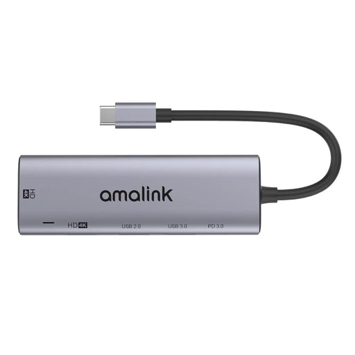 AMALINK AL-95126D 5 in 1 Type C Hub 76W Power Delivery 2x HD+USB 2.0 PD 3.0 Adapter for Mobile Phone Laptop - 2