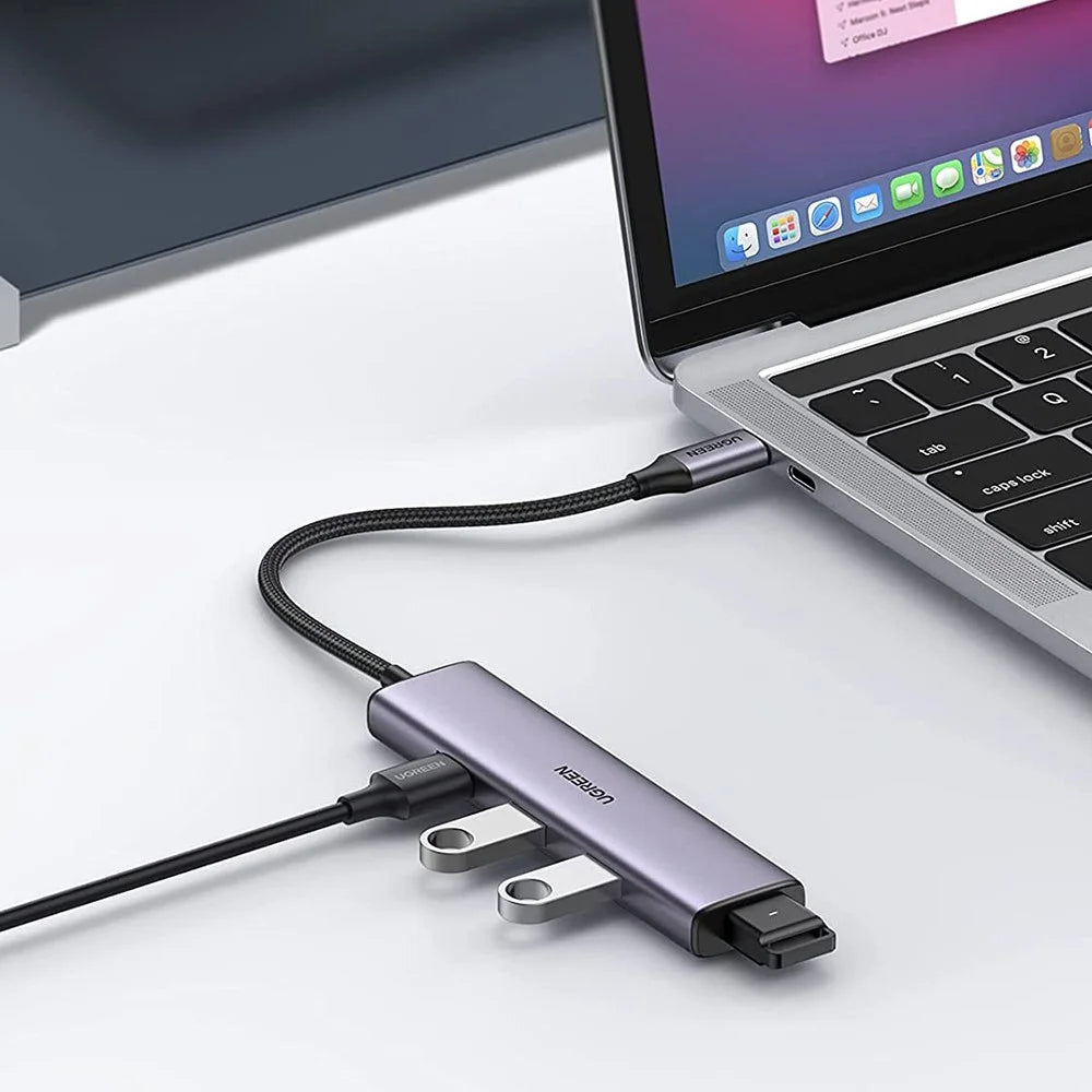 UGREEN 20841 USB C Hub Adapter Type C to 4 USB 3.0 Ports Converter Data Transfer Compatible with MacBook Pro Air M1 2021/2020/2019, iPad 2021, iPad Pro, Dell, Chromebook - 2