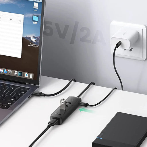 UGREEN 20487 1m Multi-port USB Hub Adapter USB 3.0 5Gbps Data Transfer Converter for iMac/Surface Pro/XPS/PS4/PS5/Xbox One/Flash Drive/Mobile Hard Drive - 2