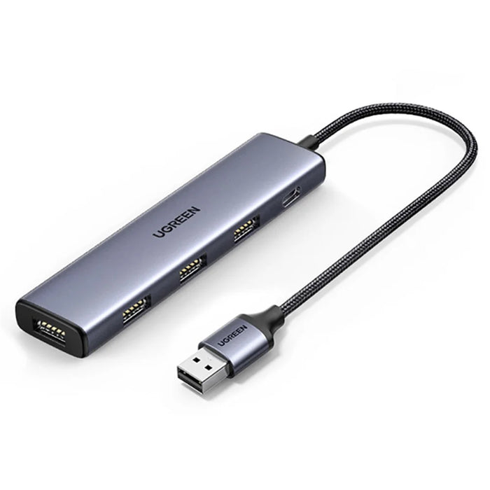 UGREEN 20805 5 in 1 USB to 4-USB + Type C Adapter 5V 2A Multi-Port USB3.0 Hub 5Gbps High-Speed Data Transfer Converter for Laptop, iMac, Surface Pro, XPS, U Disk, HDD - 1