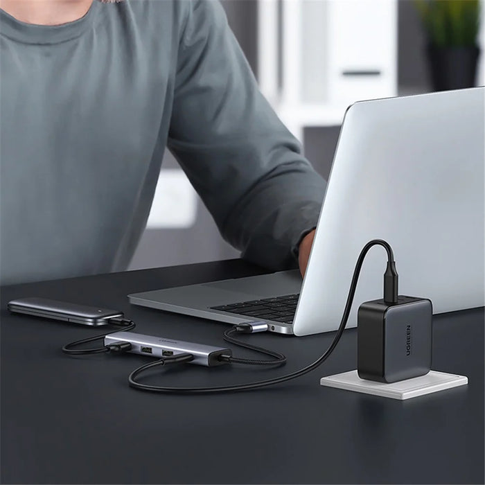 UGREEN 20805 5 in 1 USB to 4-USB + Type C Adapter 5V 2A Multi-Port USB3.0 Hub 5Gbps High-Speed Data Transfer Converter for Laptop, iMac, Surface Pro, XPS, U Disk, HDD - 5