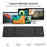 B089 Portable Tri-fold 81 Keys Bluetooth-Compatible Keyboard Home Office Wireless Keyboard with Numbers Area - Grey - 3