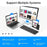B089 Portable Tri-fold 81 Keys Bluetooth-Compatible Keyboard Home Office Wireless Keyboard with Numbers Area - Grey - 4