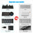 B089 Portable Tri-fold 81 Keys Bluetooth-Compatible Keyboard Home Office Wireless Keyboard with Numbers Area - Grey - 6