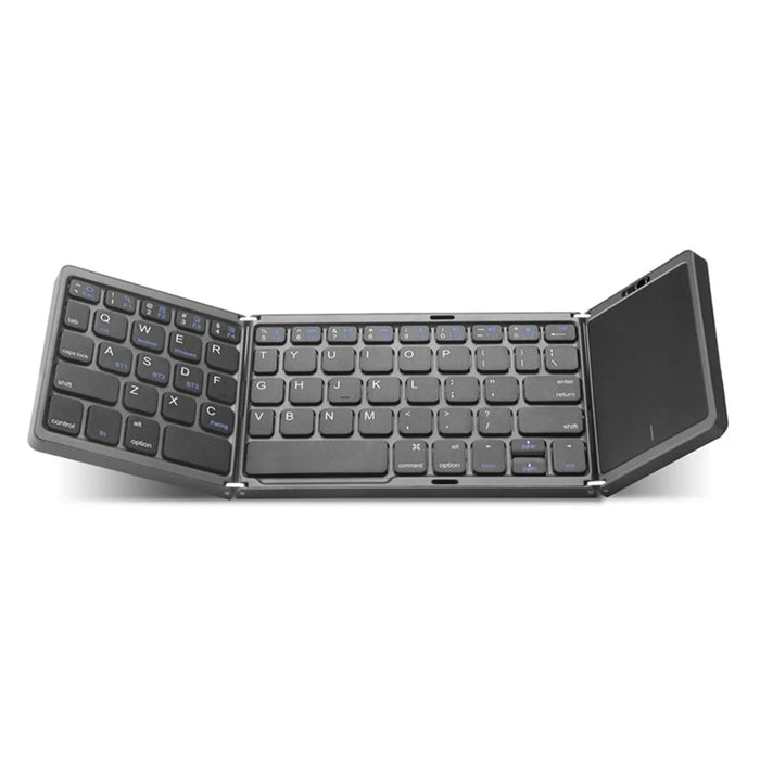 B089T Ultra-thin Rechargeable 10m Wireless Bluetooth-compatible Keyboard Triple Folding Mini Touchpad Press Key Mouse for Home Office Travel Business Trip - 1