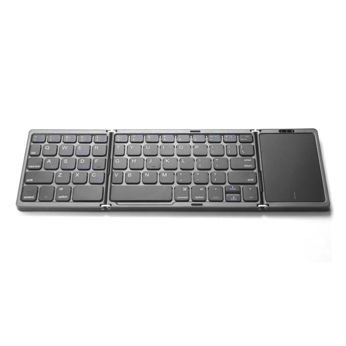 B089T Ultra-thin Rechargeable 10m Wireless Bluetooth-compatible Keyboard Triple Folding Mini Touchpad Press Key Mouse for Home Office Travel Business Trip - 5