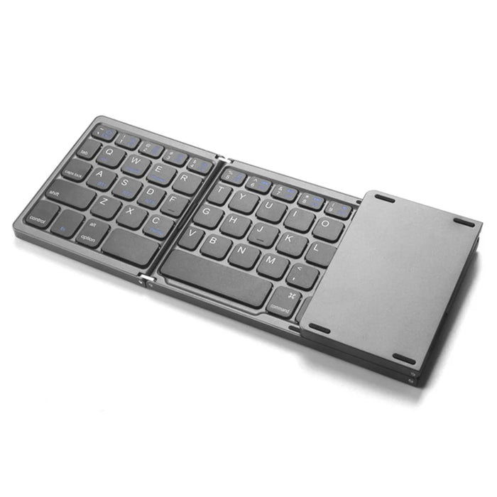 B089T Ultra-thin Rechargeable 10m Wireless Bluetooth-compatible Keyboard Triple Folding Mini Touchpad Press Key Mouse for Home Office Travel Business Trip - 6