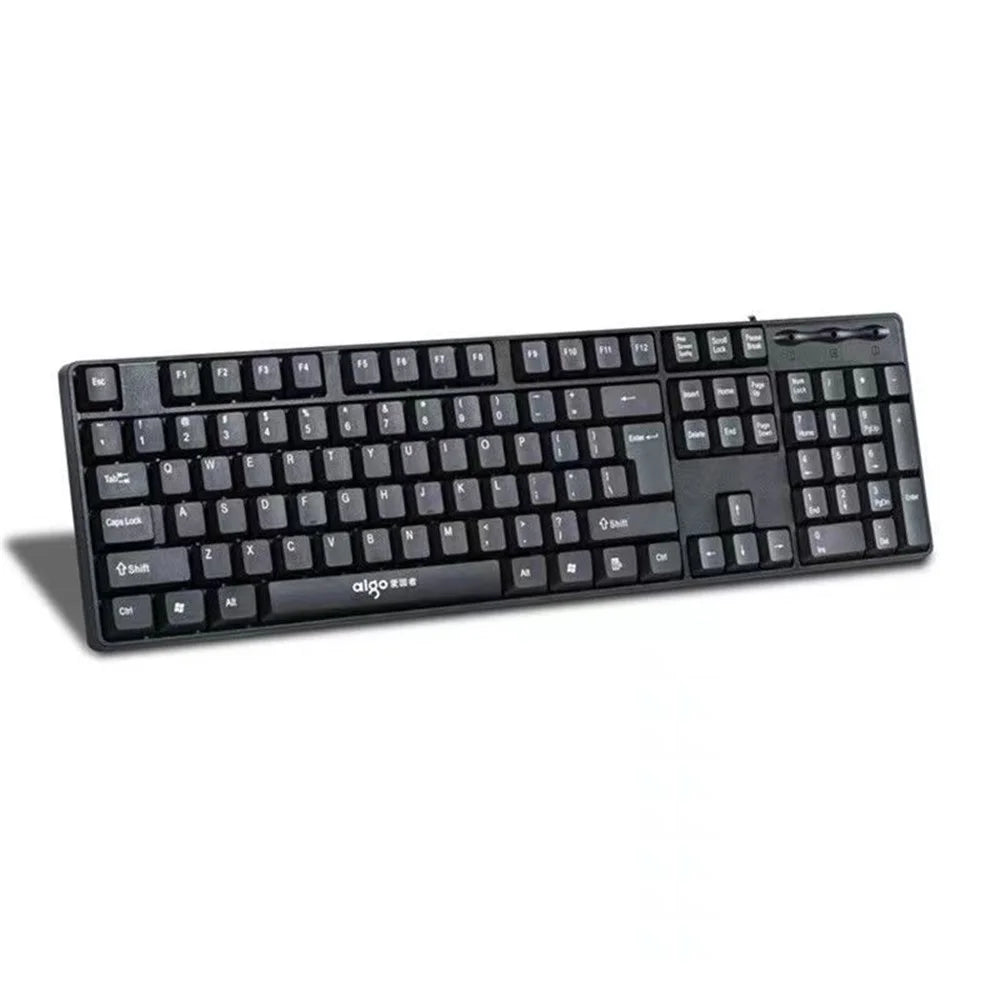 AIGO W921 Computer Wired Keyboard USB Wired Full Size 104-Key Ergonomic Design USB Cable Keyboard for Home and Office - 1