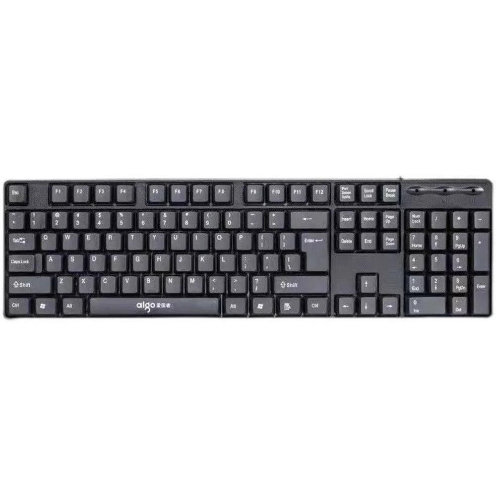 AIGO W921 Computer Wired Keyboard USB Wired Full Size 104-Key Ergonomic Design USB Cable Keyboard for Home and Office - 2