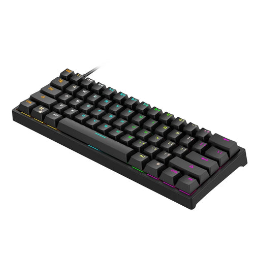 BAJEAL G101 Colorful RGB Backlit Mechanical Gaming USB Wired Keyboard Backlight Office Keyboard 61 Keys for Laptop PC Desktop Computer - 1