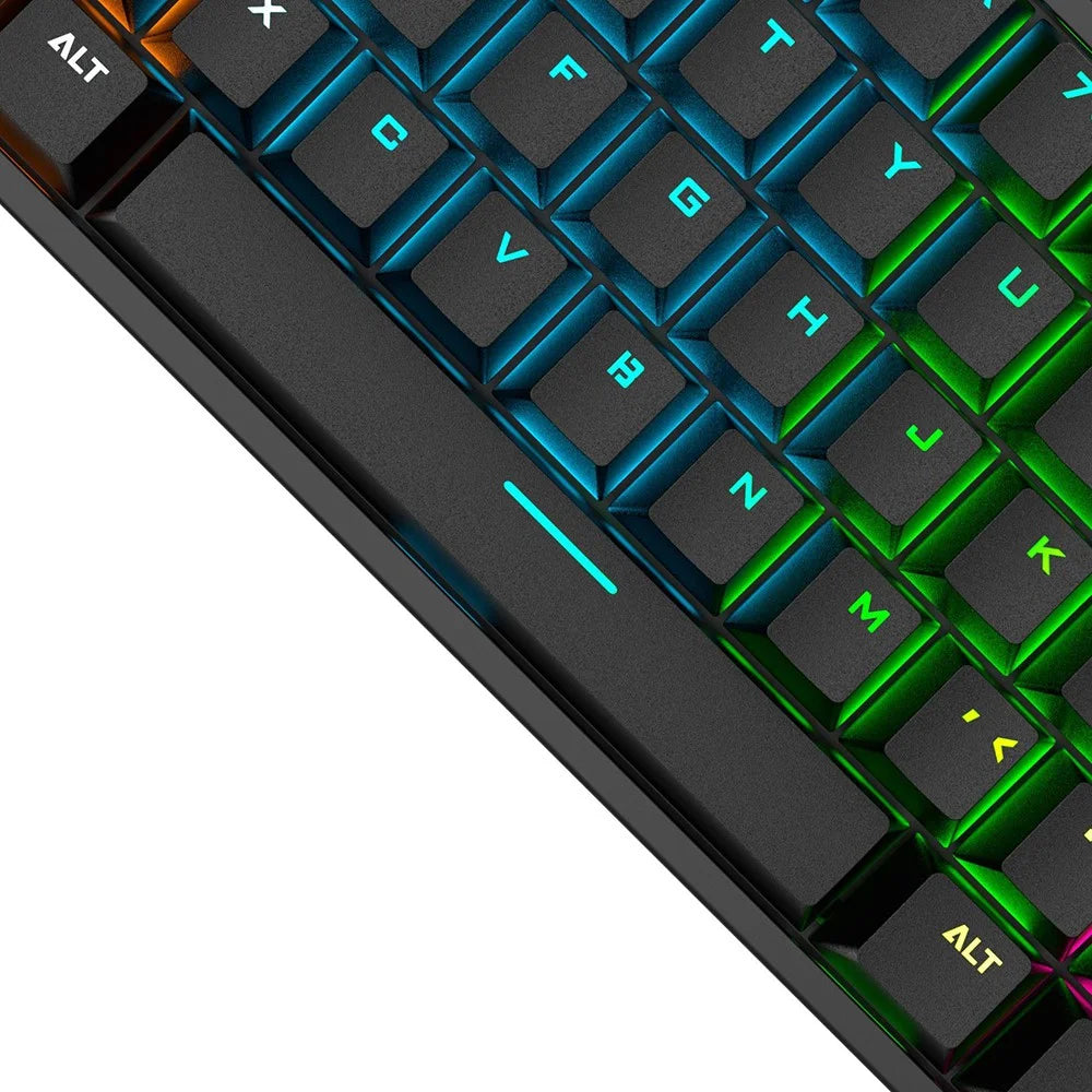 BAJEAL G101 Colorful RGB Backlit Mechanical Gaming USB Wired Keyboard Backlight Office Keyboard 61 Keys for Laptop PC Desktop Computer - 3