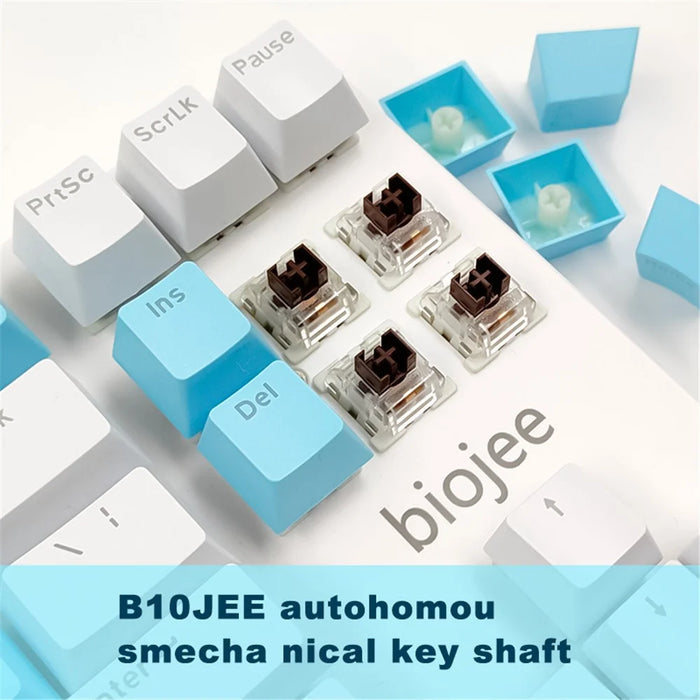 BIOJEE B87 Wired Mechanical Keyboard 87 Keys Gaming Keyboard Brown Switch Keyboard with Backlit for E-Sports - 2